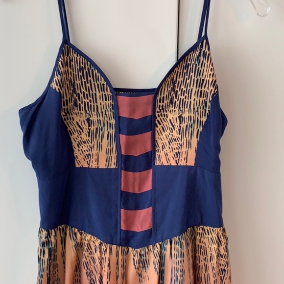 Urban Outfitters Ecotè Boho Ombré Spaghetti Strap Multicolored Mini Dress - Picture 12 of 16